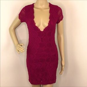 Nightcap Clothing Red Lace Dress Size 2